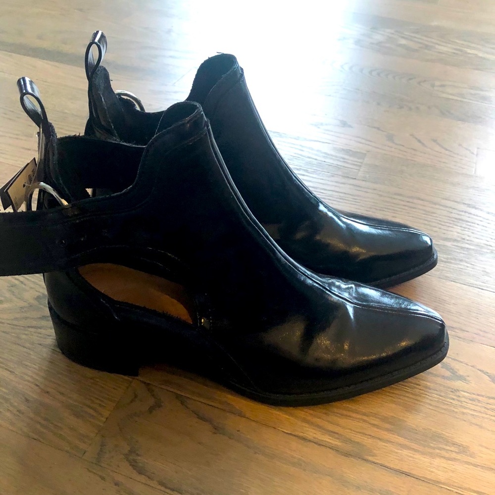 New Zara booties black buckle 40 (9)